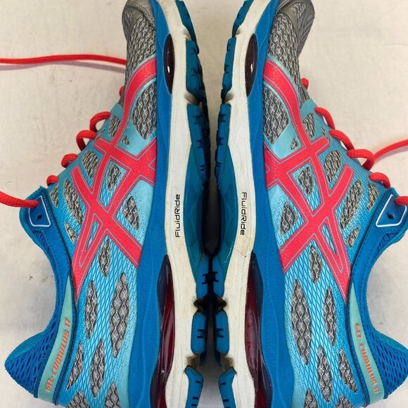 Asics Running Shoes Womens Size 9 Gel Cumulus 17 Sneakers Blue/Siver Sport T5D8N - Picture 6 of 13
